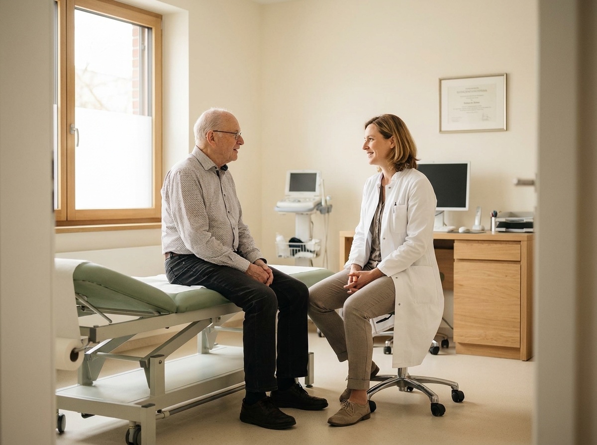 Arzt und Patient im Untersuchungszimmer
